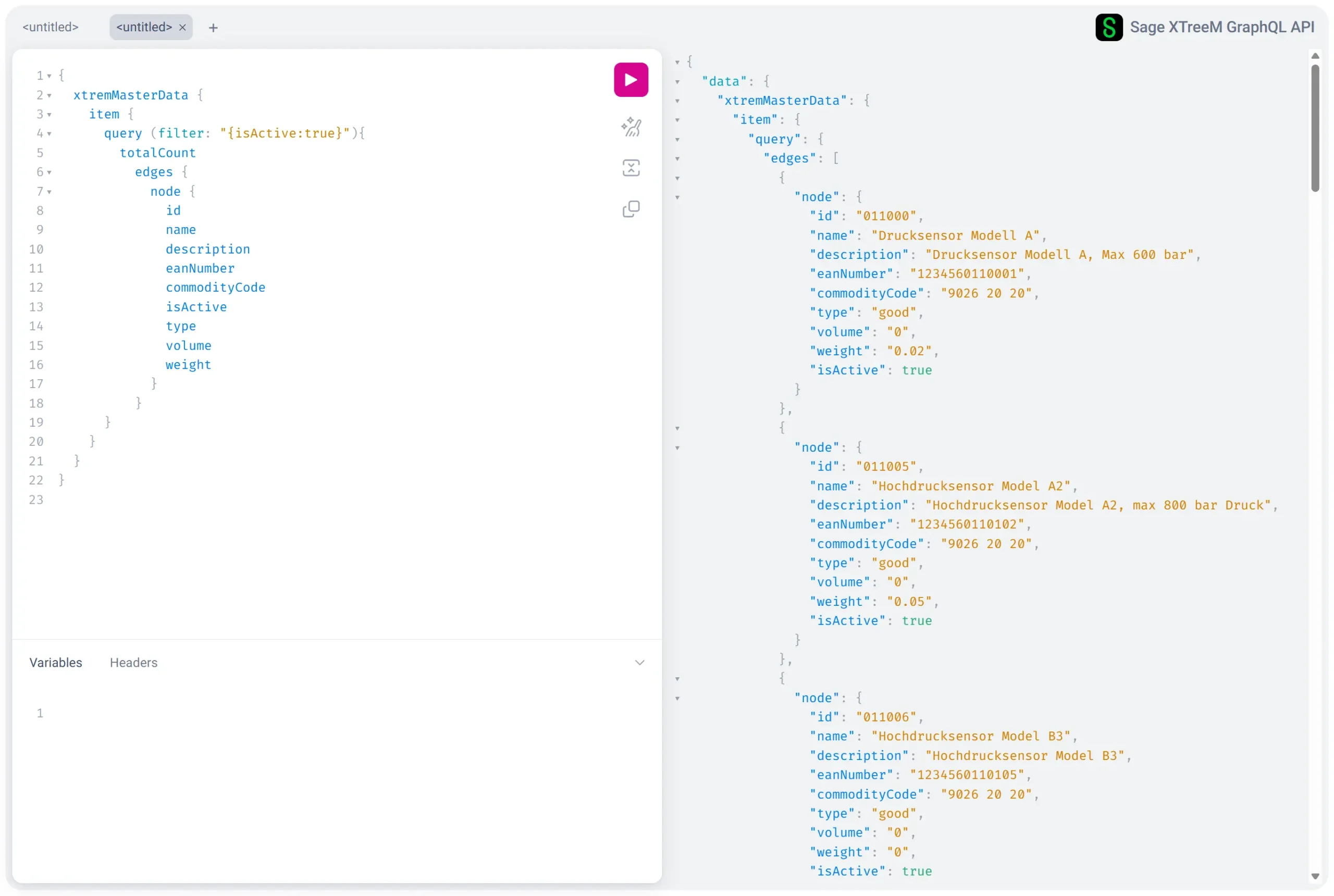 Offene API in Sage Operations